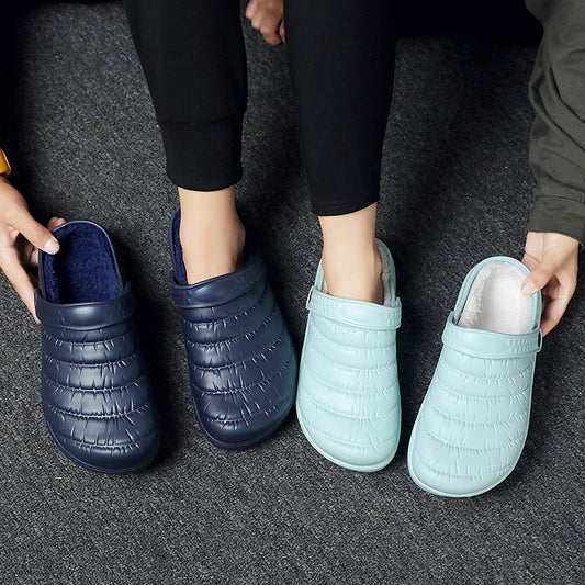 Sole Rubber EVA Applicable Neutral Waterproof Non-slip Plush Cotton Shoes